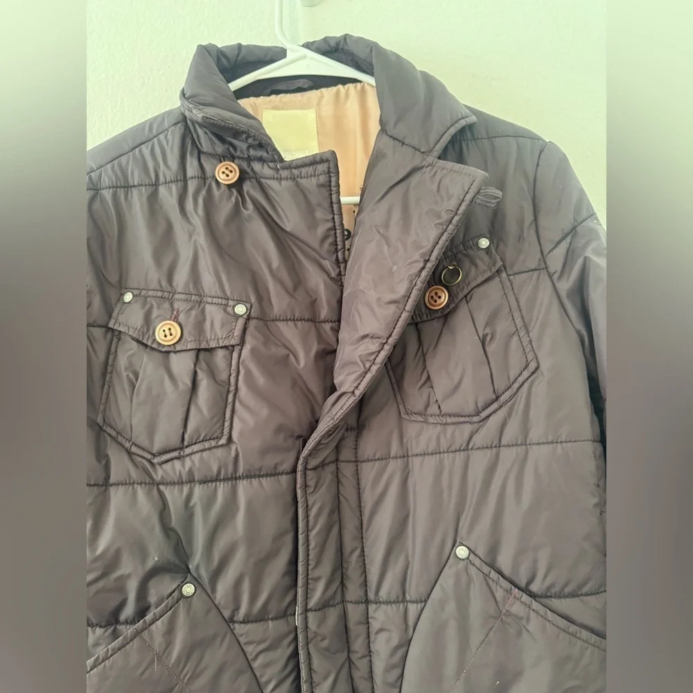 VINTAGE Y2K DIESEL CROPPED BOMBER JACKET BROWN NYLON SIZE XL - Picture 5 of 15